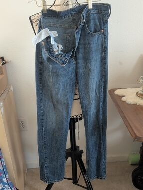 Classic Straight-Leg Blue Jeans